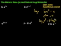 Natural Base e and Natural Logarithms ln