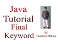 Learn Java Tutorial 17 final keyword and overriding with example