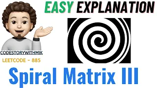 Spiral Matrix III Simple Simulation Made Easy Leetcode 885 codestorywithMIK