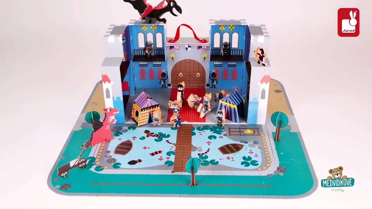 Ruční práce a tvoření - Stavebnice Rytířský hrad Cardboard Worlds Janod - 4