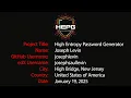 CS50P Final Project High Entropy Password Generator