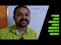 Local Global Variables in Python Programming Scope of a variable