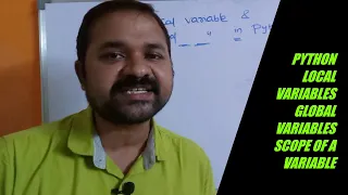 Local Global Variables in Python Programming Scope of a variable