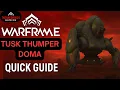 WARFRAME - How to Find Kill Tusk Thumper Doma Fast Nightwave Weekly Quick Guide