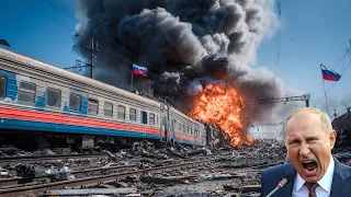 1 Minute Ago Ukrainian Troops Bombard Bullet Riddled Russian Train