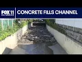 Concrete falls off Santa Monica channel during storm