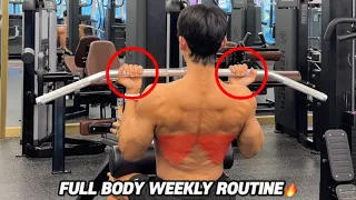  weekly gym routine 6 split program fitnesstips workoutroutine fullbodyworkout 