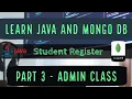 Java and MongoDB Student Register Admin Class English