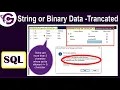 how to fix string or binary data would be truncated in sql server ProgrammingGeek