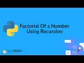 Factorial of a number using Recursion Program Python class 12 Chapter 5 5