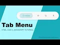 Tab Bar Menu Tab Menu Navigation with Smooth animation HTML CSS and JavaScript Tutorial
