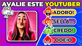 ▶️ AVALIE O YOUTUBER | Faça sua tier list de youtubers 🎥 ama, não gosta ou odeia? #quiz #macaquiz