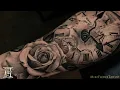 SHORT VERSION Broken clock and rose Tattoo Time Lapse 2021