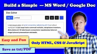Build a Simple Rich Text Editor in JavaScript Google Docs Clone MS Word Clone