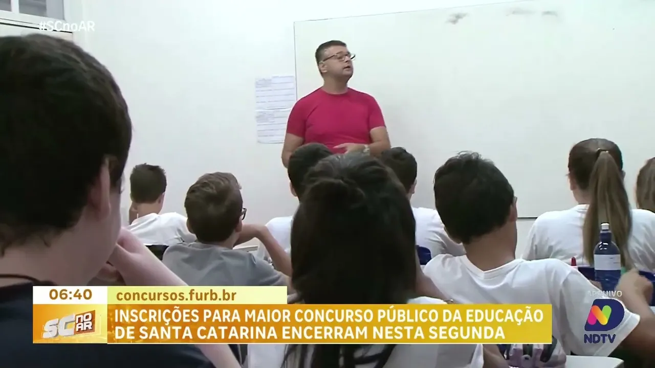 Inscrições para o maior concurso público da educação de Santa Catarina encerram nesta segunda-feira