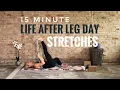 15 Minute Life After Leg Day Yoga Strap Stretches - Hamstrings Hips IT Band Glutes