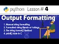 Four ways to use print function in python Output formatting
