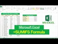 MS Excel - SUMIFS Function How to use SUMIFS Formula in Microsoft Excel