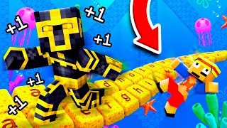 Cada SEGUNDO +1 de VELOCIDAD para ESCAPAR del TECLADO ASMR DEBAJO del AGUA en MINECRAFT 😱