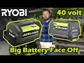 Ryobi 40v 12ah vs 6ah batteries real run times