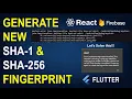 -client-identifier Keystore file does not exist SHA-1 SHA-256 in React Firebase