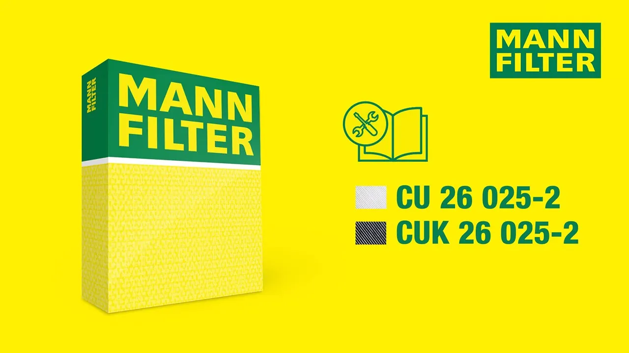How to change a cabin air filter by MANN-FILTER I CU 26 025 2 - CUK 26 025 2