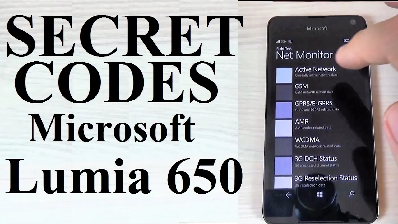 Microsoft Lumia 650 SECRET CODES
