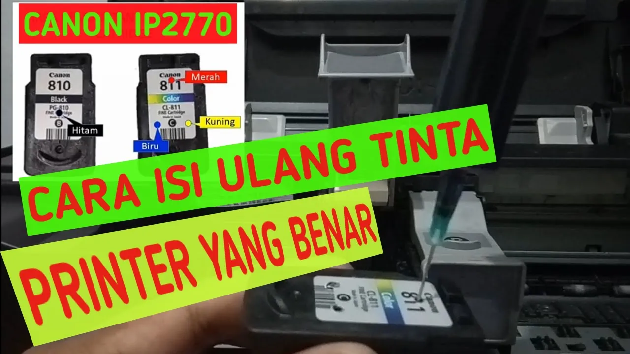 Video ini sebuah tutorial untuk pengisisan tinta pada catridge printer canon ip 2770 selamat menyaks. 