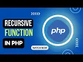 Recursive Function in PHP A Complete Guide with Examples