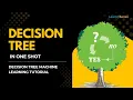 Decision Tree Algorithm in One Shot Decision Tree Machine Learning Tutorial Learn To Series