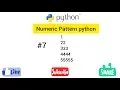 Numeric Pattern python programming series part - 7 Easy Learning Genius