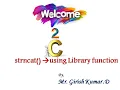 String concatination strncat C Programming Mr Girish Kumar D