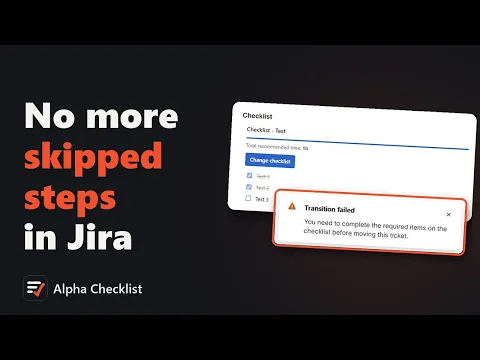 watch Alpha Checklist video