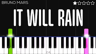 Download Bruno Mars - It Will Rain | EASY Piano Tutorial MP3
