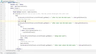Java Super Simple Outer Lock And Inner Lock Example
