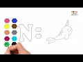 N is for Narwhal Fun and Easy Narwhal Coloring for Kids ABC Coloring
