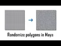 Maya short tutorial Randomize polygons for dynamics