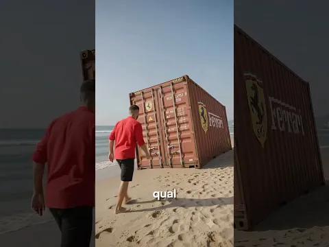 Qual dessa é a sua? 🤔 Ferrari de papelão ou FERRARI de verdade #ferrari #carroesportivo #container