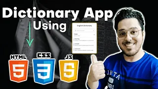 Creating a Dictionary App using HTML CSS JavaScript RapidAPI
