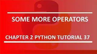 Assignment Operators Python tutorial 37
