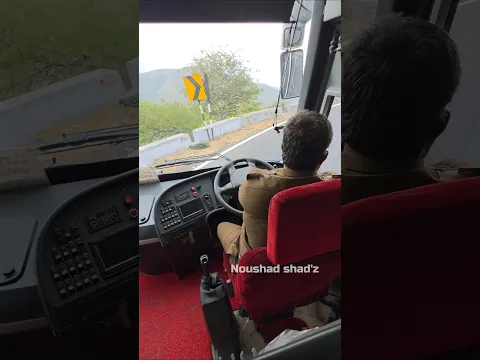 VOLVO 9400 Fastest turning ever seen in Tight Hairpin Bend 😯 Only KSRTC drivers can do this🙌#shorts!