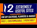 12 Sites For Printable Calendars Planners Dairies