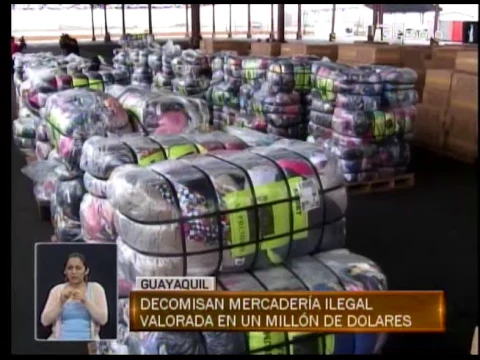Decomisan mercadería ilegal valorada en un millón de dolares