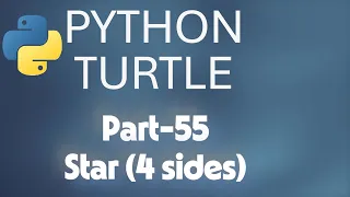 Python Turtle Tutorial Draw a 4-Sided Star Python for Beginners