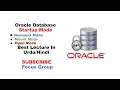 Oracle Database Startup Mode Nomount Mount Open Mode Lecture in