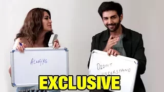 Download Kartik Aaryan \u0026 Kriti Kharbanda Play NEVER HAVE I EVER At Guest Iin London Interview MP3