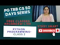 PG TRB CS PYTHON PROGRAMMING-INTERPRETER INTERACTIVE MODE AND DEBUGGING