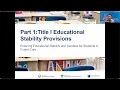 Title I Educational Stability Provisions - Part 1