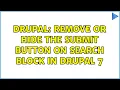 Drupal Remove or hide the submit button on search block in Drupal 7