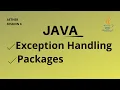 Java Package Exception Handling - Session 6 Aether
